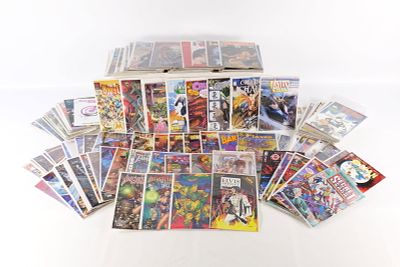 Long Box of Independent Comics. Including Atlas Comics, Malibu, Avengeline, Image, Top Cow and 