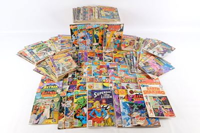 Short Box of Superman/Batman Family Comics. Including Lois Lane, Jimmy Olsen, Supergirl and 