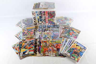 Short Box of Marvel Comics. Including Inhumans, Spider-Woman, Deathlok, Logan's Run and More. 