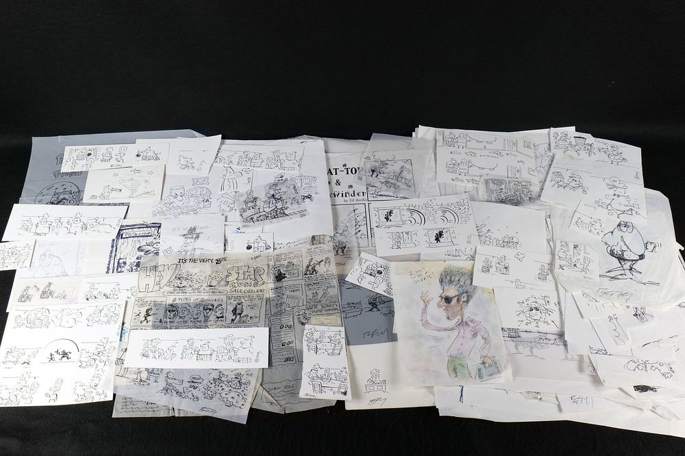 Lot 225: Lot of Original Comic Strip Sketches and Ideas