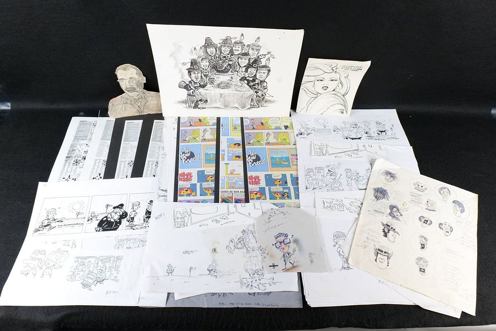 Lot 226: Lot of Original Comic Strip Sketches and Ideas