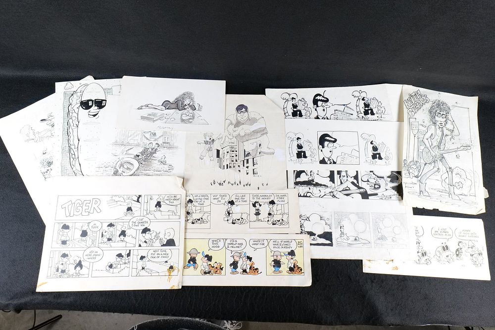 Lot 228: Lot of Original Comic Strip Sketches and Ideas