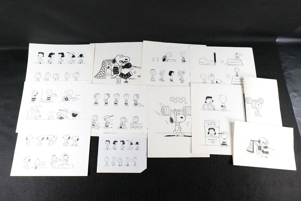 Lot 229: Lot of Original Comic Strip Sketches and Ideas