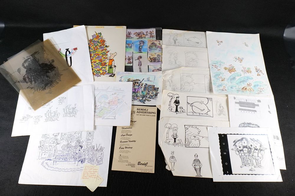 Lot 233: Lot of Original Advertising Illustrative Works and Sketches