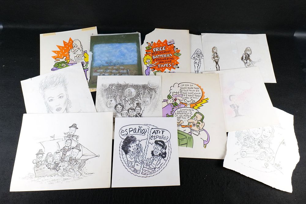 Lot 234: Lot of Original Advertising Illustrative Works and Sketches
