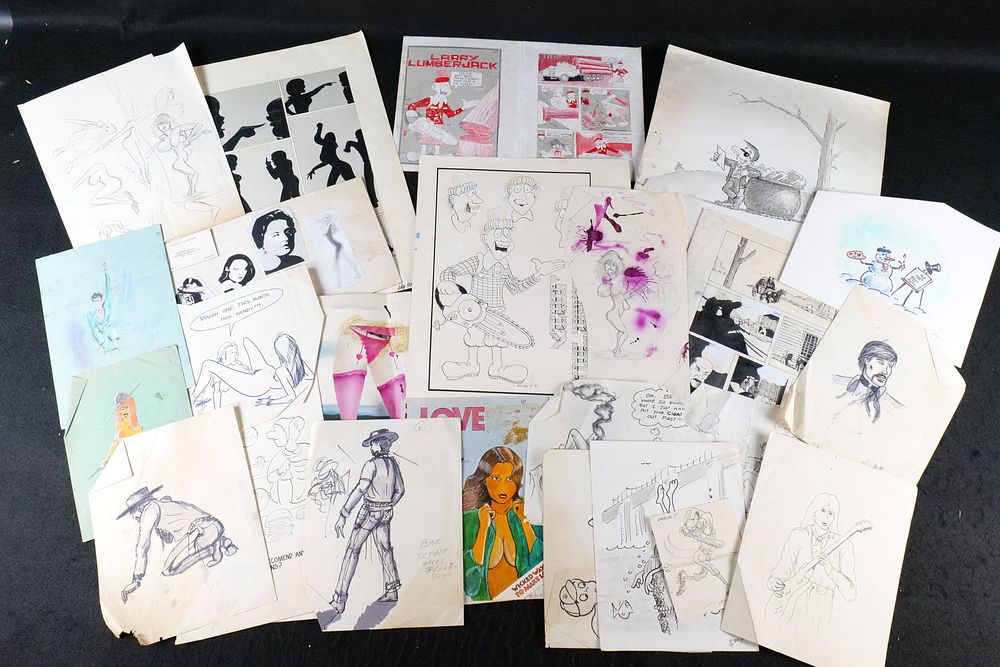 Lot 240: Lot of Original Advertising Illustrative Works and Sketches