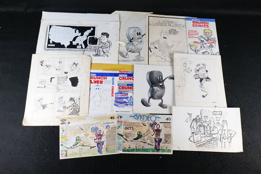 Lot 241: Lot of Original Cartoon and Comedy Artwork