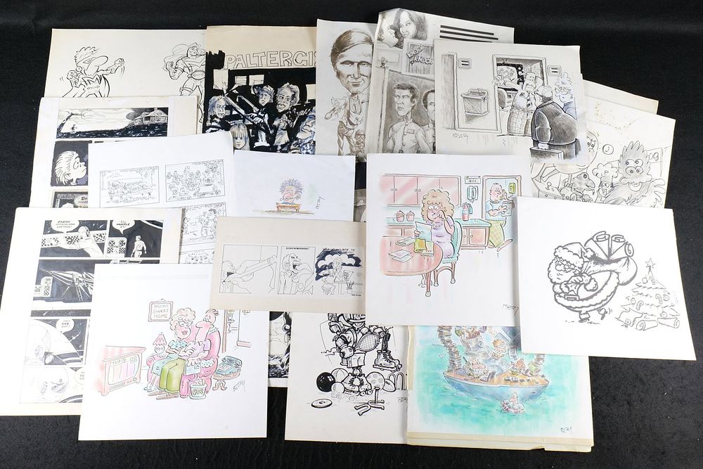 Lot 244: Lot of Original Cartoon and Comedy Artwork