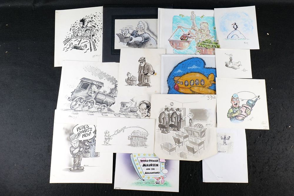 Lot 245: Lot of Original Cartoon and Comedy Artwork
