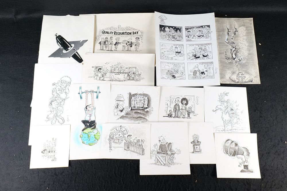 Lot 247: Lot of Original Cartoon and Comedy Artwork