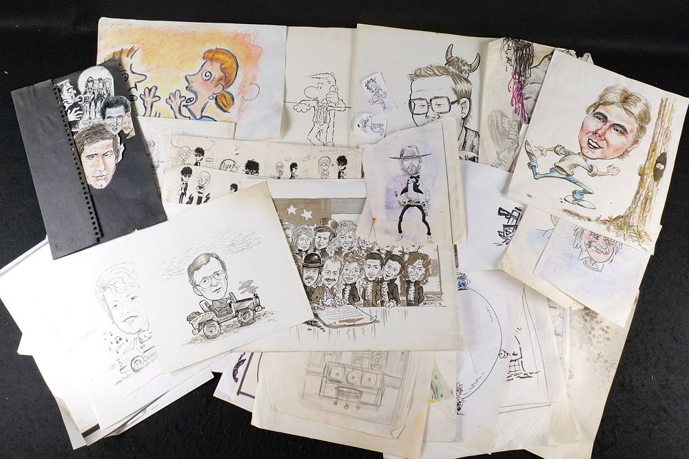 Lot 250: Lot of Original Characters and Humor Cartoons Artwork