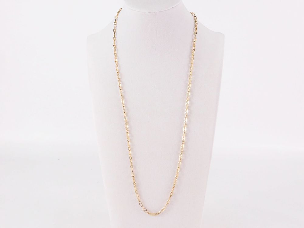Lot 163: 14k Yellow Gold Link Necklace