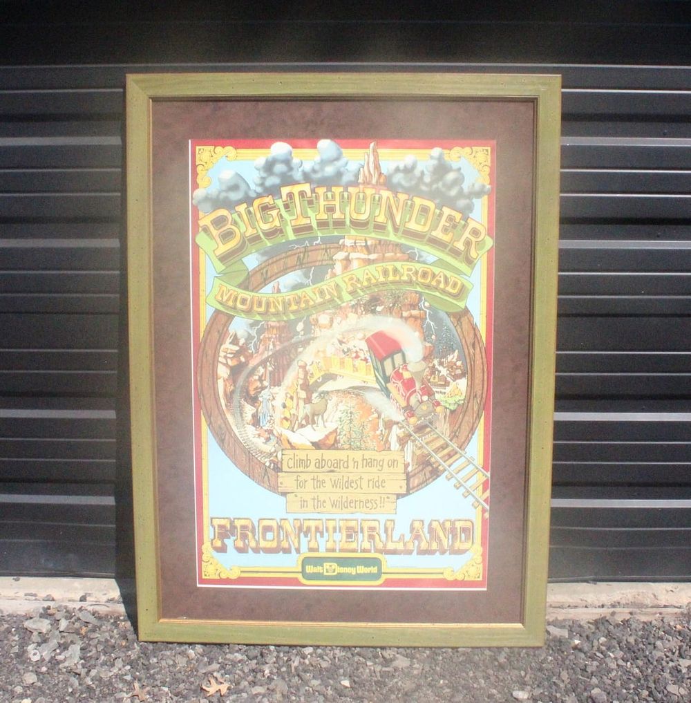 Lot 167: Oversized Walt Disney World Big Thunder Mountain Railroad Frontierland Poster Print