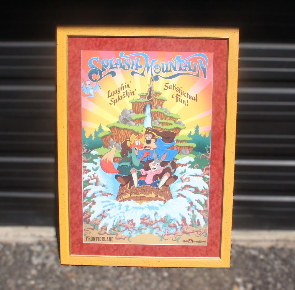 Lot 169: Oversized Walt Disney World Splash Mountain Attraction Frontierland Poster Print