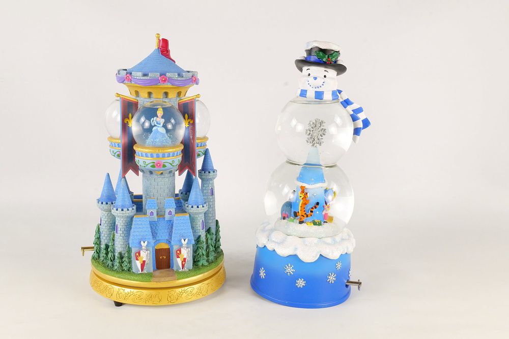 Lot 288: Lot of 2 Disney Musical Snow Globes