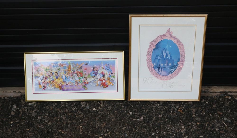 Lot 439: Lot of 2 Framed Disney 25th Anniversary Prints