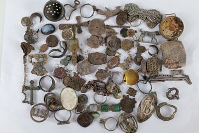 Lot of Metal Hidden Treasures. Lot of Metal Hidden Treausures. Including rings, animals, parts 