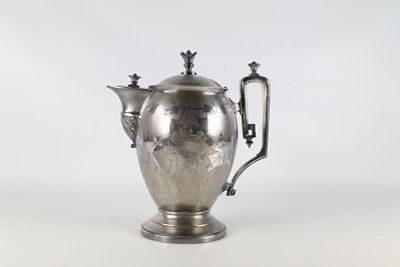 Antique Reed & Barton Victorian Silverplate Tilting Ice Water Pitcher - Jas Stimpson 1854 - 
