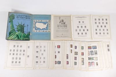 Vintage H.E. Harris United States Liberty Stamp Album - Partially Filled. United States 1930s - 