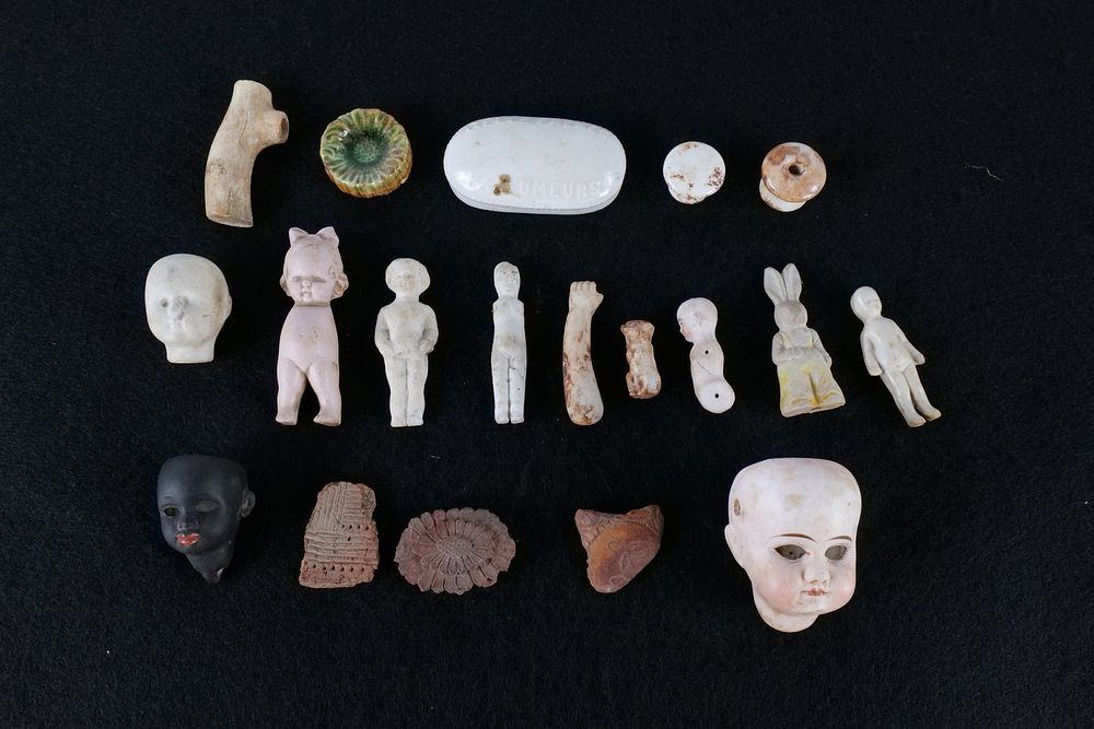 Lot 285: An Assortment of Antique Bisque Dolls & More