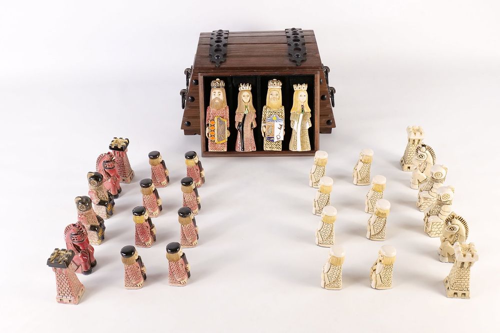 Lot 327: Artesania Rinconada Figural Chess Set