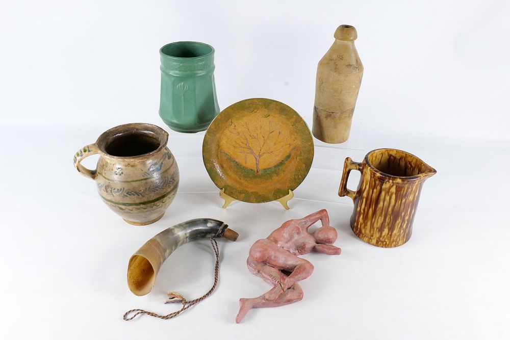 Lot 367: Group Lot of Art Pottery and More