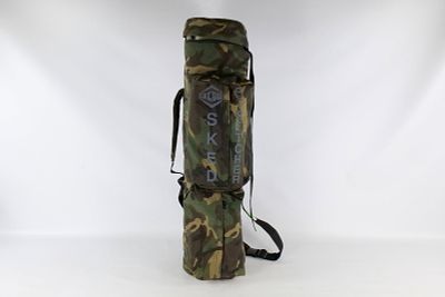 Nylon and Plastic Skedco Stretcher. Skedco Woodland camouflage rescue stretcher system with 