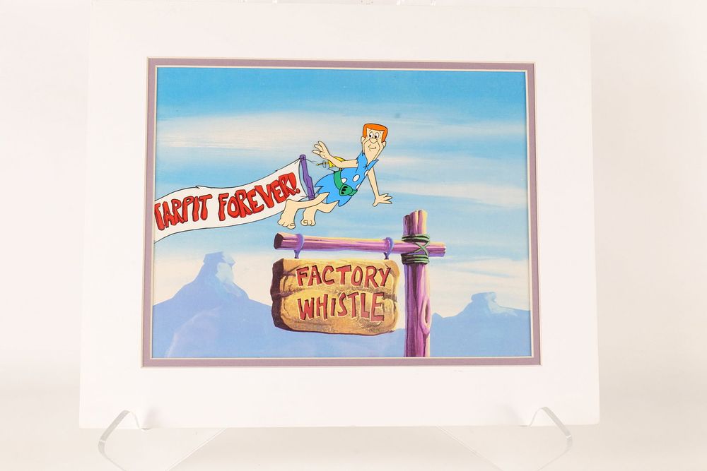 Lot 407: Original Hanna-Barbera Production Cel - The Jetsons Meet The Flintstones 1987