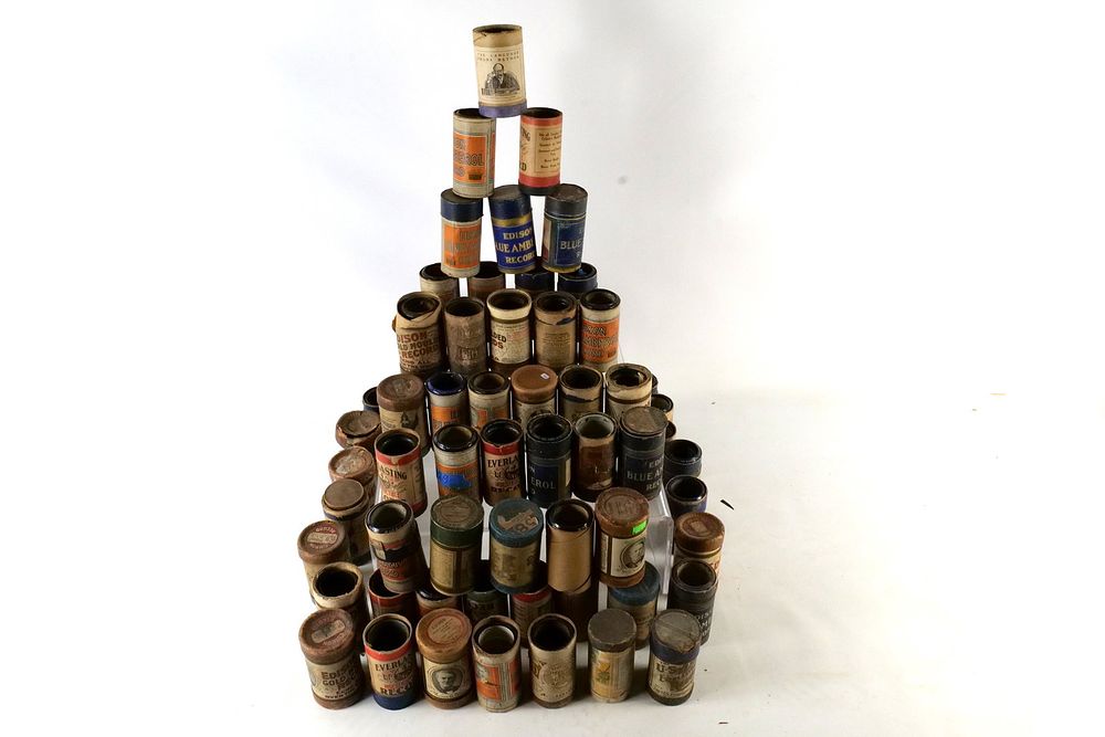 Lot 466: Antique Edison Phonograph Cylinder Records Lot