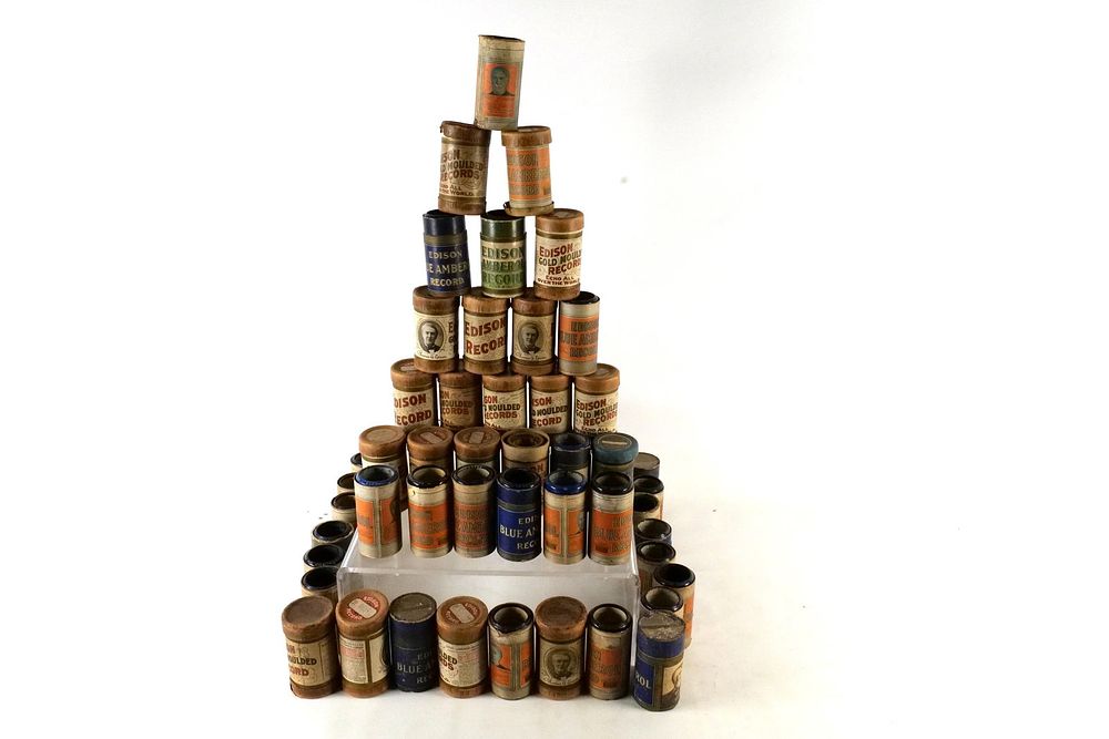 Lot 467: Antique Edison Phonograph Cylinder Records Lot