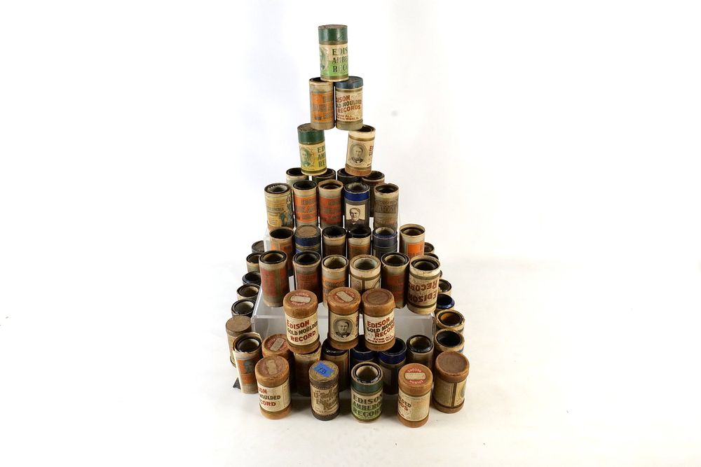 Lot 468: Antique Edison Phonograph Cylinder Records Lot