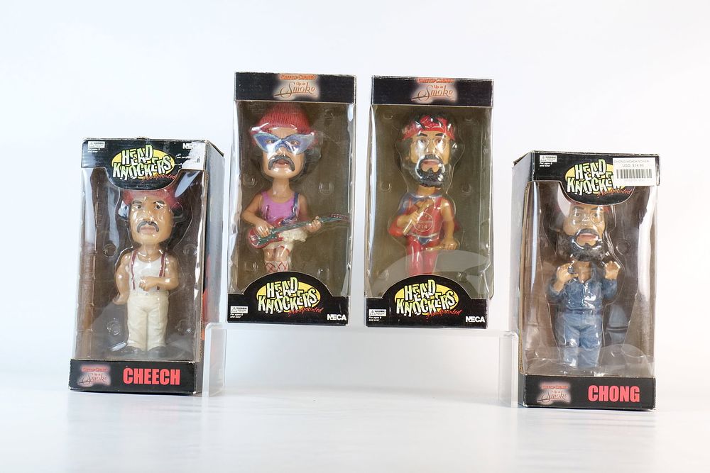 Lot 152: Lot of 4 NECA Cheech and Chong's Up in Smoke Head Knockers