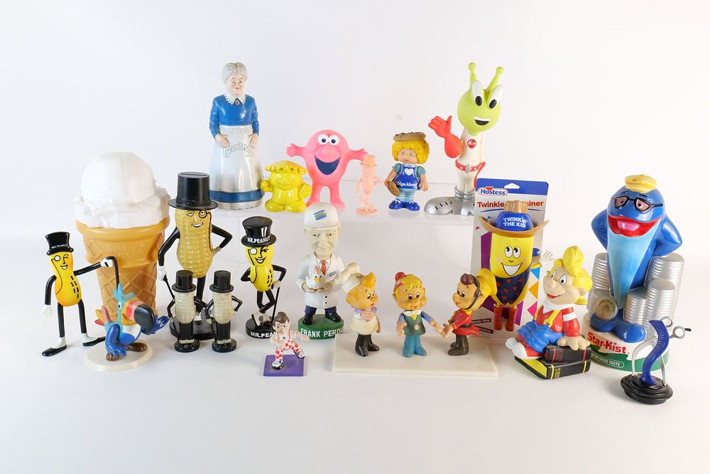 Lot 265: Group Lot of Advertising Figures, Banks, and Bobbleheads
