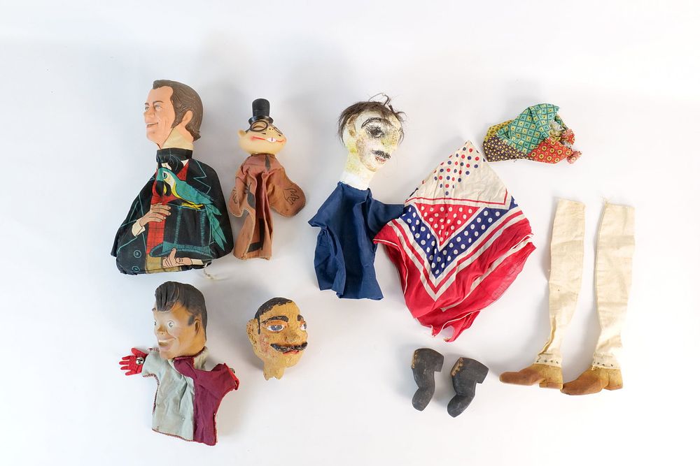 Lot 326: Group Lot of Hand Puppets and Hand Puppet Parts