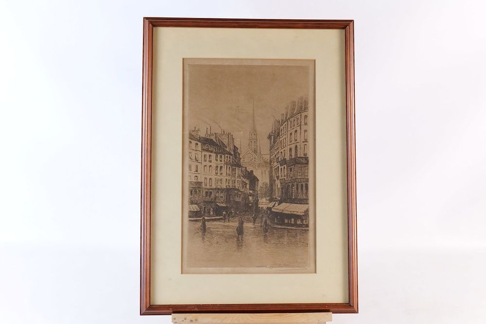 Lot 175: Lucien Gautier Framed Etching