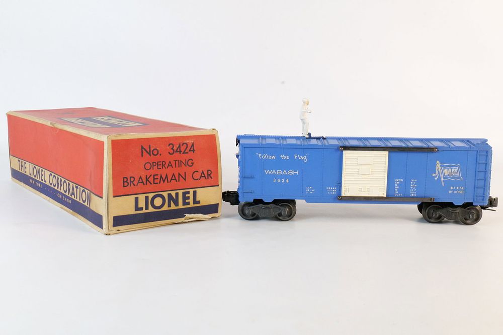 Lot 234: Vintage Lionel 0/27 Postwar Wabash Operating Brakeman Car #3424