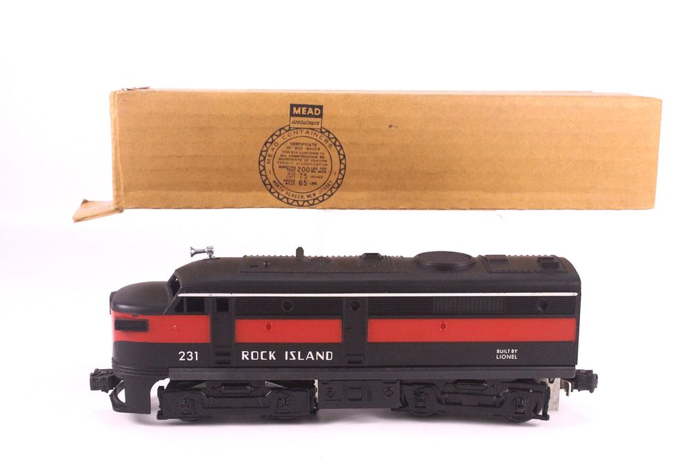 Lot 401: Vintage Lionel 0/27 Postwar Rock Island Diesel Locomotive #231