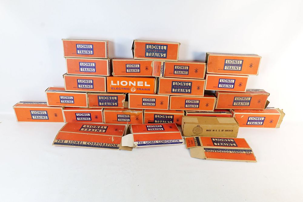 Lot 480: Huge Lot of Vintage Lionel 0/27 Postwar Train Tender Boxes