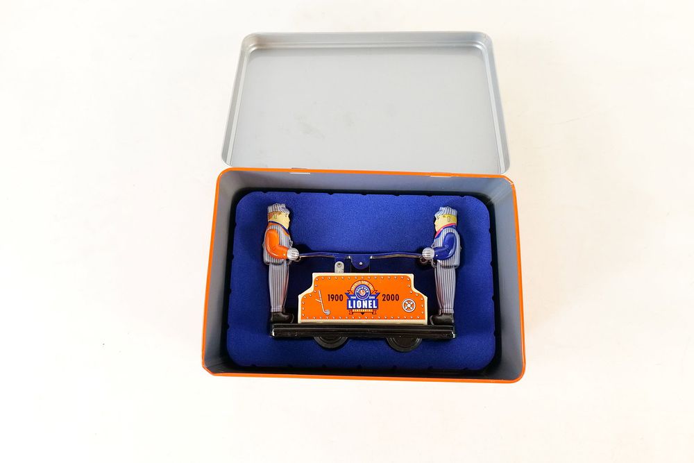 Lot 483: Lionel Tin Plated 100 Anniversary Handcar mint in tin box