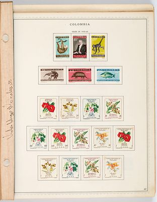 &Aacute;lbum estampillas Colombia 1937-60. &Aacute;lbum de estampillas de Colombia, desde el a&ntilde;o 1937 1937 - 