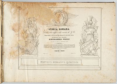 Storia Romana 3 tomos, 1841-49. Pinelli, Bartolommeo Storia Romana. Tomos. I, II, III Bologna: 