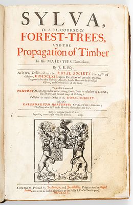 Discurso &aacute;rboles del rey, 1664. Evelyn, John Sylva or a Discourse of Forest-Trees, and the 