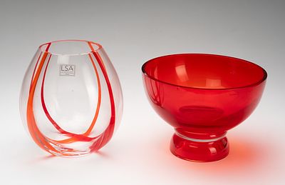 Cuenco Waterford y florero LSA. Waterford - LSA International Handcrafted & Mouthblown. Cuenco 