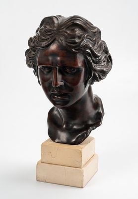 Cabeza en bronce. Vincenzo Cinque. Cabeza en bronce Vincenzo Cinque Italia, principios de 1900 