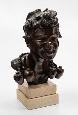 Acquaiolo. Vincenzo Cinque. Acquaiolo Vincenzo Cinque Italia, 1910 Bronce y base de piedra 