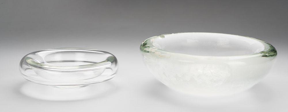 Cenicero y cuenco. Barbini. Cenicero y cuenco 
Barbini 
Venecia, Italia, d&eacute;cada de 1970 