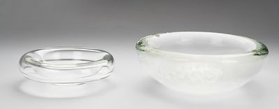 Cenicero y cuenco. Barbini. Cenicero y cuenco Barbini Venecia, Italia, d&eacute;cada de 1970 - 1920 