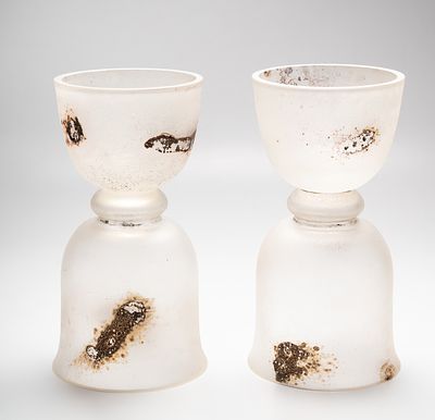 Floreros. Simone Cenedese. Floreros Simone Cenedese Venecia, Italia, 1960 - 1970 Vidrio Murano 