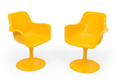 Par de sillas tulipa estilo Eero Saarinen. Par de sillas tulipa estilo Eero Saarinen Colombia 