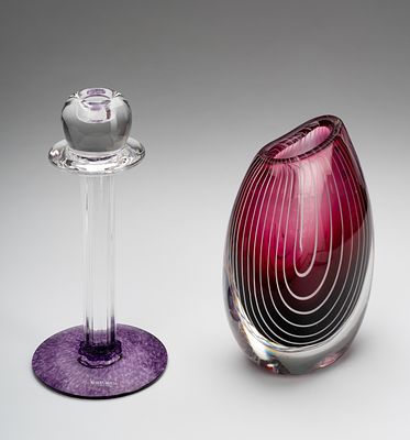 Candelero y Florero Zebra. Kosta Boda. Candelero y Florero Zebra Kosta Boda Suecia, d&eacute;cada de 